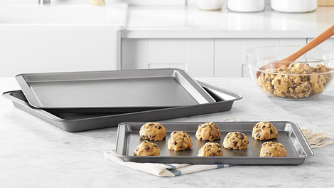 AmazonBasics 3-Piece Nonstick Baking Sheet Set | $13 | AmazonNordic Ware Natural Aluminum Commercial Baker’s Half Sheet | $20 | Amazon | After 15% off coupon